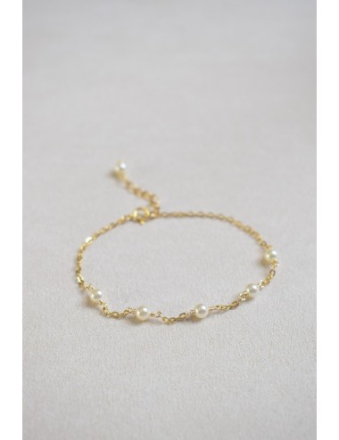 Bracelet de mariée Pure en chainette et cristal très fin.