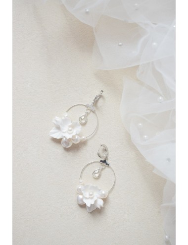 Boucles d'oreilles de mariage créoles Camille