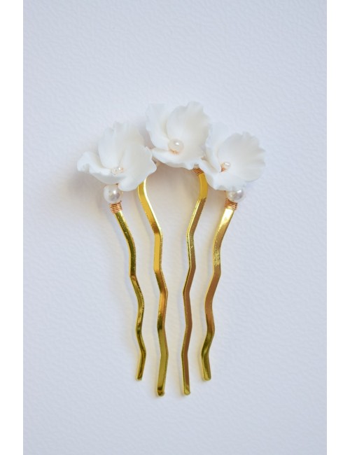 Peigne à cheveux pour la mariée modèle Inès - bijoux mariage