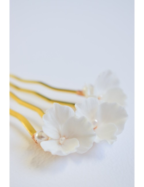 Peigne à cheveux pour la mariée modèle Inès - bijoux mariage