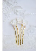 Peigne à cheveux pour la mariée modèle Inès - bijoux mariage