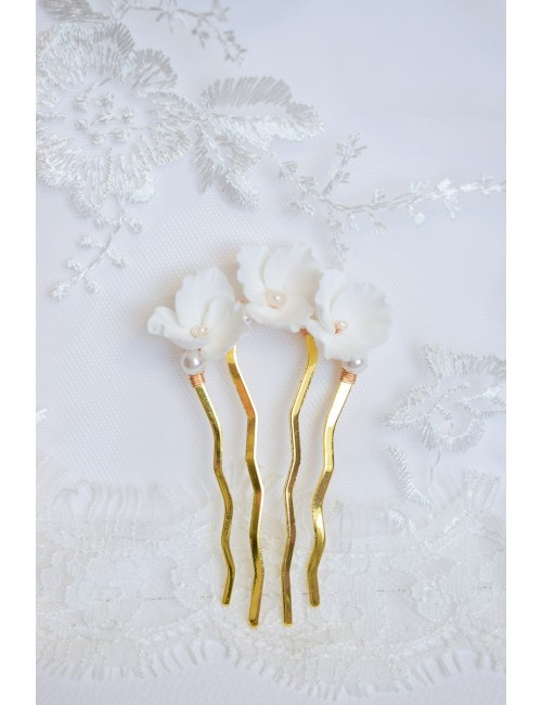 Peigne à cheveux pour la mariée modèle Inès - bijoux mariage