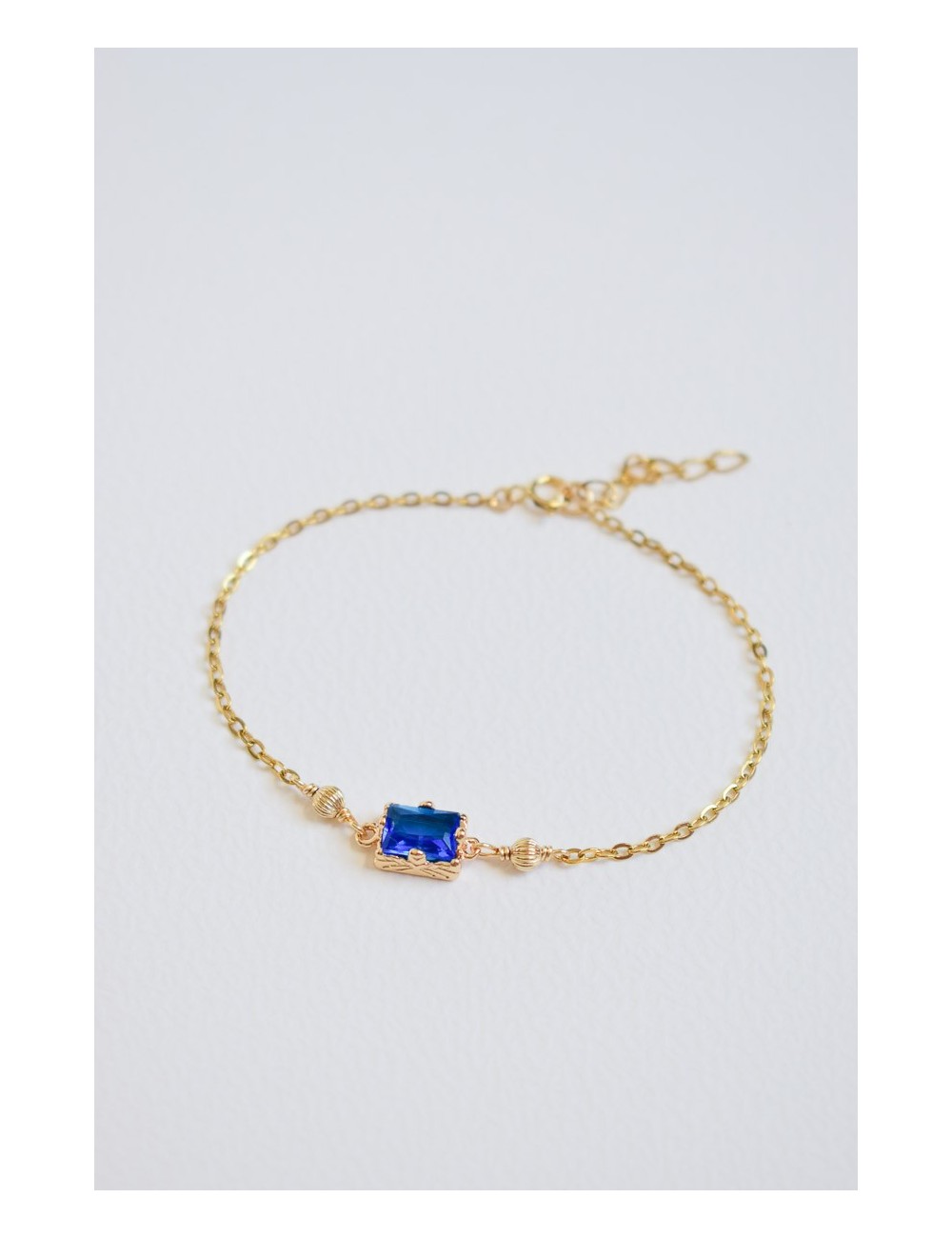 Bracelet de mariage quelque chose de bleu Strass bleu roi