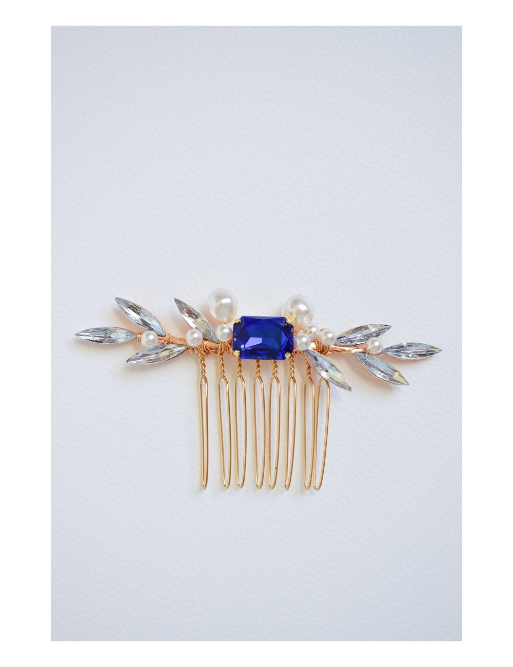 Broche de mariage quelque chose de bleu Strass bleu roi