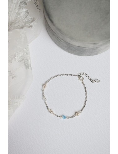 Bracelet de mariée Pure avec touche de bleu