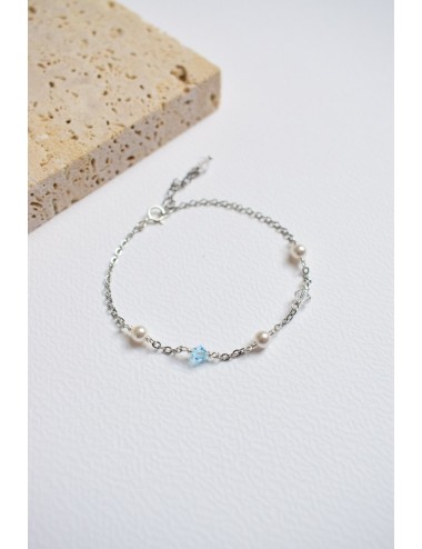 Bracelet de mariée Pure avec touche de bleu