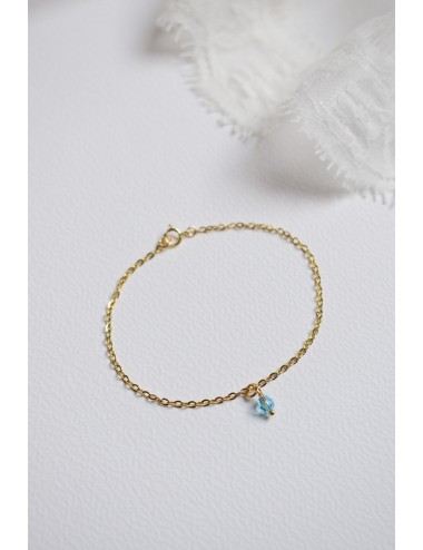 Bracelet ''Quelque chose de bleu'' Solo pour la mariée avec une perle