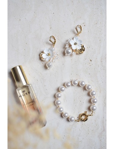 Bracelet de mariée modèle Aura, un rangs de perles maxi size