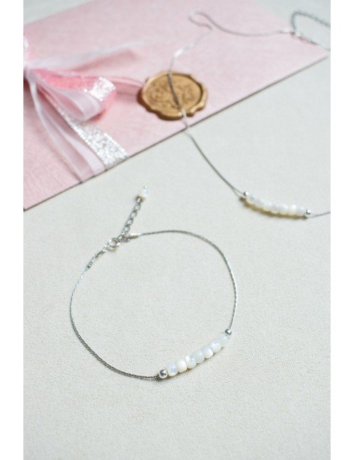 Bracelet pour la mariée modèle Virtuose, perles de nacre