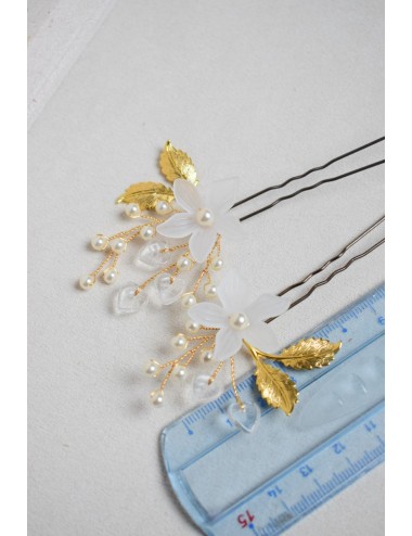 Peigne à cheveux pour la mariée modèle Champetre avec des fleurs roses