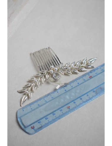 Peigne à cheveux pour la mariée modèle Champetre avec des fleurs roses