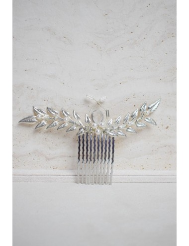 Peigne à cheveux pour la mariée modèle Champetre avec des fleurs roses