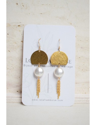 Boucles d'oreilles pour la mariée glamour chic en cristal.