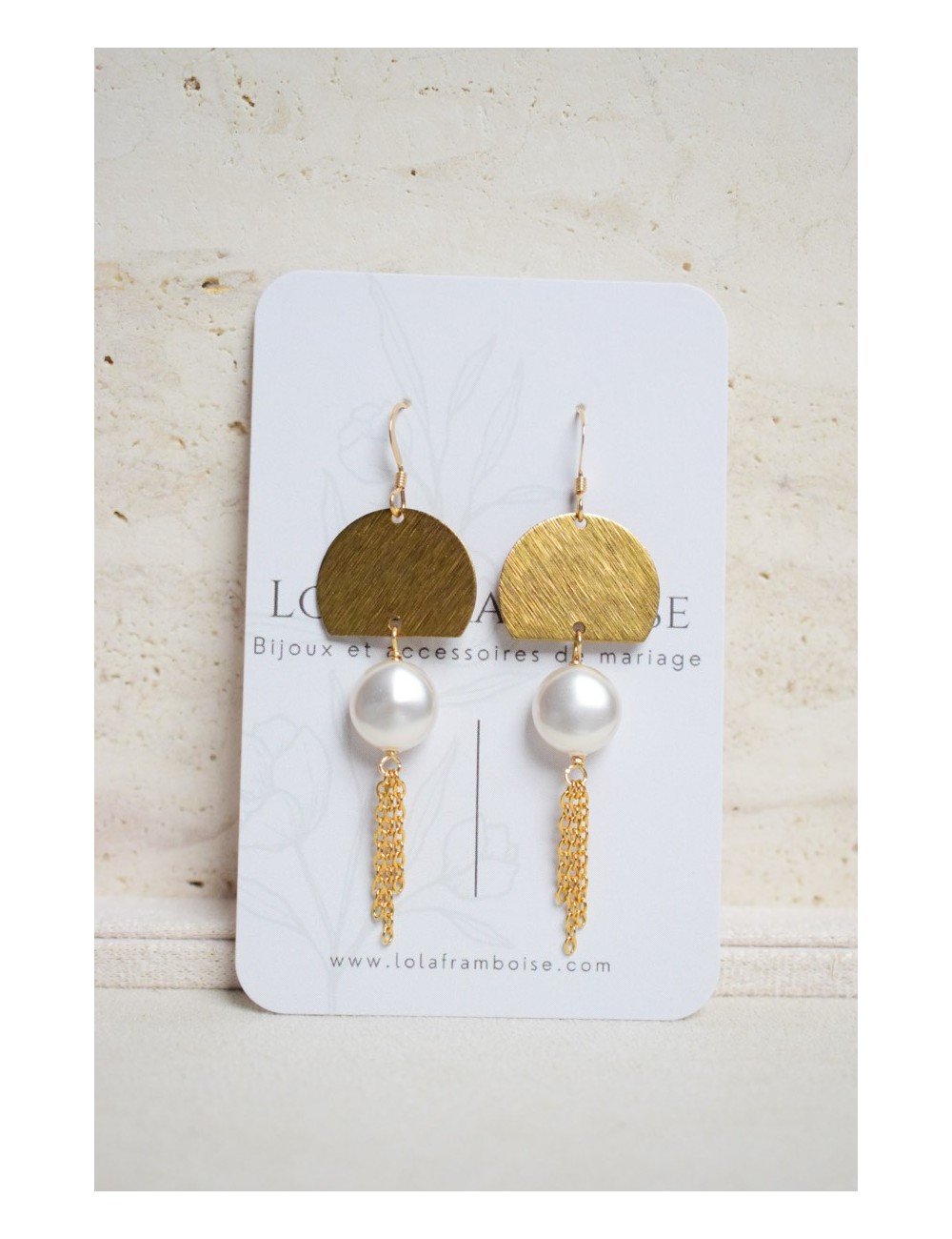 Boucles d'oreilles pour la mariée glamour chic en cristal.