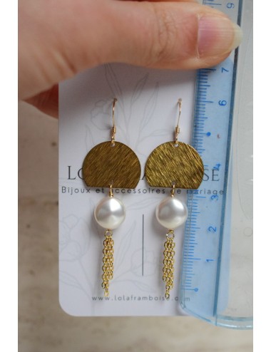 Boucles d'oreilles pour la mariée glamour chic en cristal.