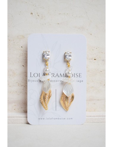 Boucles d'oreilles Coquillage, jolies boucles pour votre mariage.