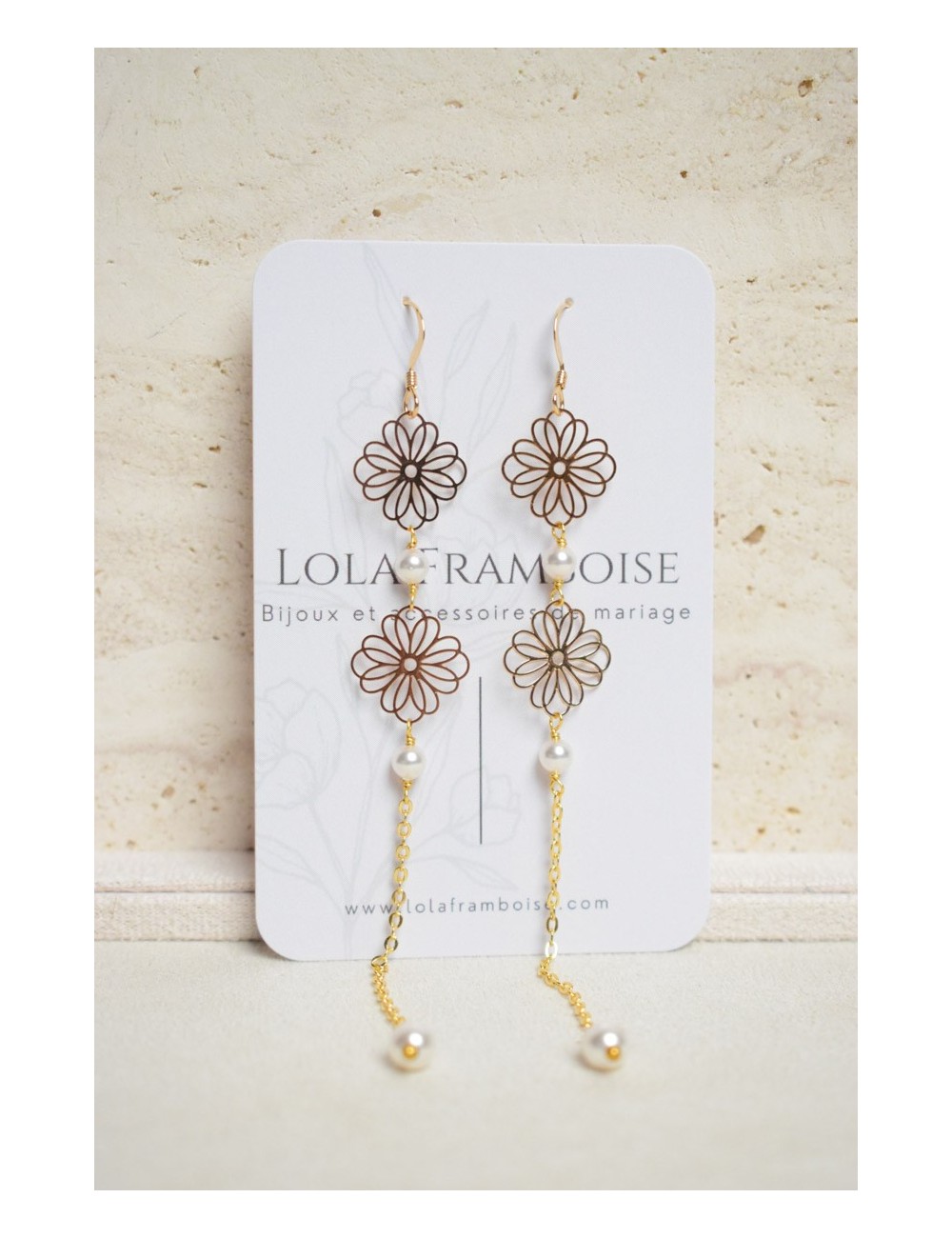 Boucles d'oreilles pour la mariée à prix doux