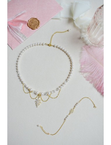 Collier mariage Romy glamour avec perles