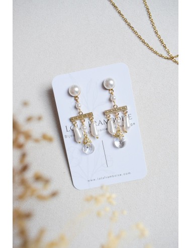 Boucles d'oreilles pour mariée audacieuse, modèle Sophie