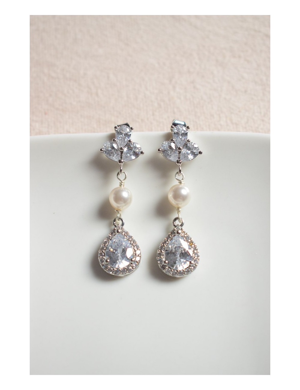 Boucles d'oreilles Coquillage, jolies boucles pour votre mariage.