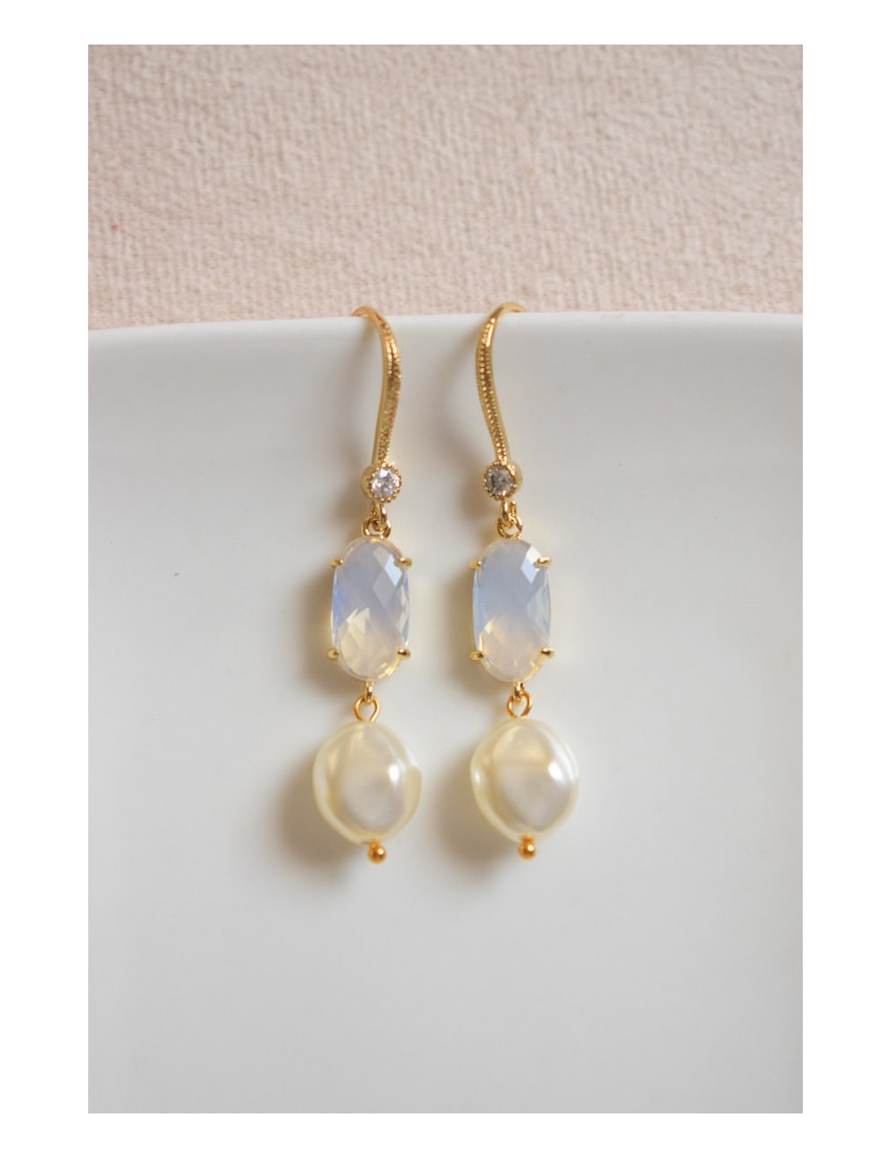 Boucles d'oreilles Coquillage, jolies boucles pour votre mariage.