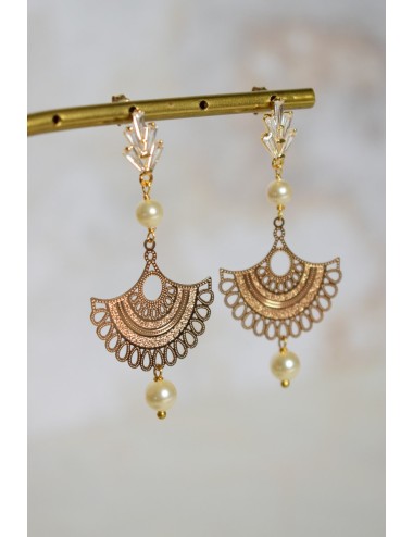 Boucles d'oreilles Coquillage, jolies boucles pour votre mariage.