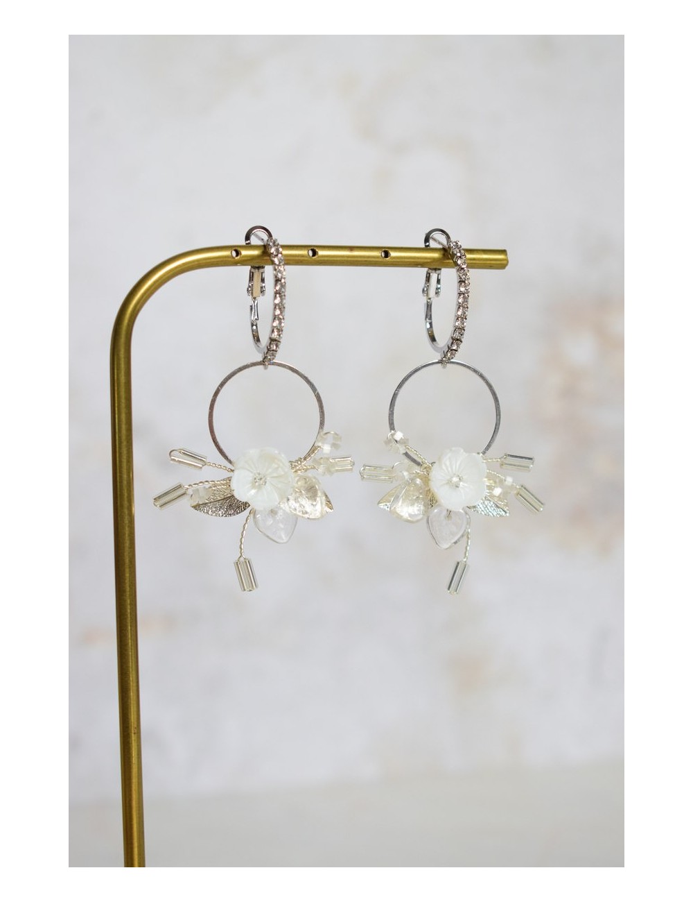 Boucles d'oreilles Coquillage, jolies boucles pour votre mariage.