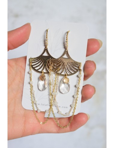 Boucles d'oreilles Coquillage, jolies boucles pour votre mariage.