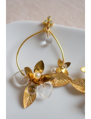 Boucles d'oreilles Coquillage, jolies boucles pour votre mariage.