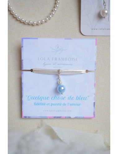 ''Quelque chose de bleu'' bijou de bouquet de mariée