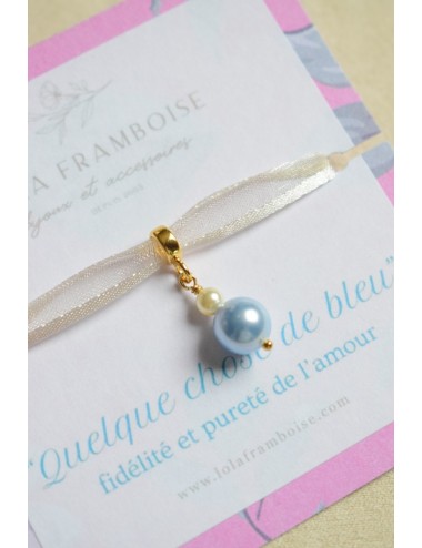 ''Quelque chose de bleu'' bijou de bouquet de mariée