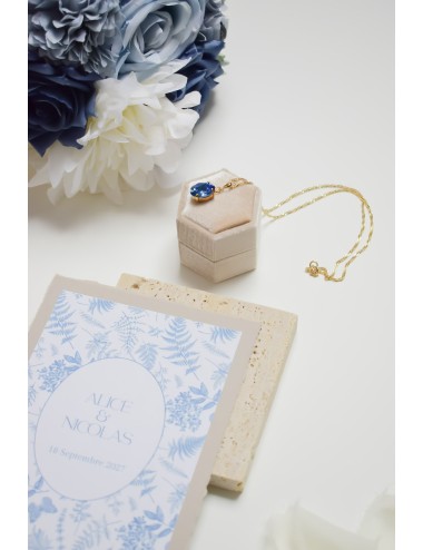 Collier Cabochon bleu pour la mariée