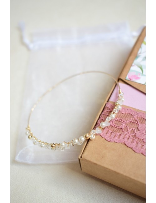 Bracelet jonc pour la mariée, en plaqué or 3 microns