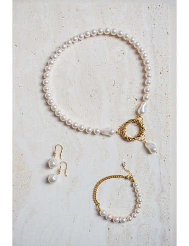Boucles d'oreilles pour mariée avec crochets fleuris