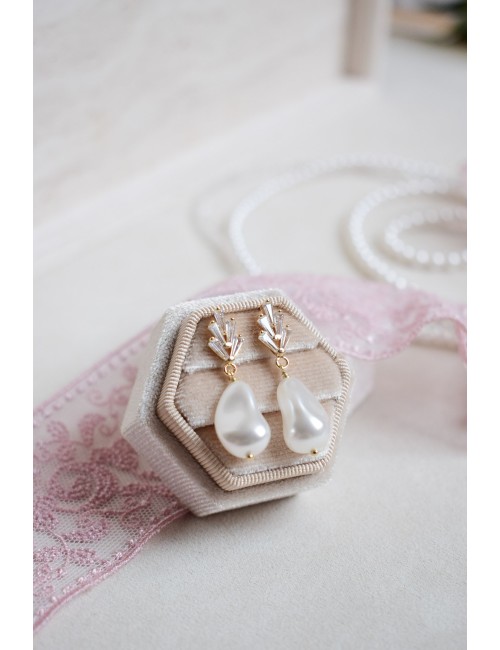 Boucles d'oreilles pour la mariée Idylle, rétro vintage