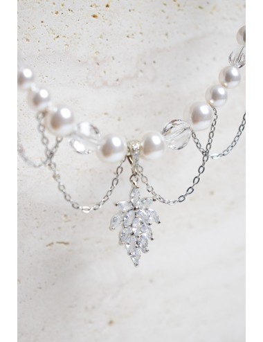 Collier mariage Romy glamour avec perles