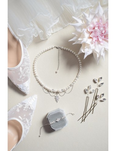 Collier mariage Romy glamour avec perles