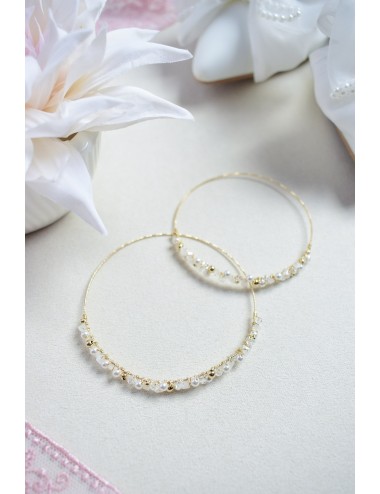 Bracelet jonc pour la mariée, en plaqué or 3 microns