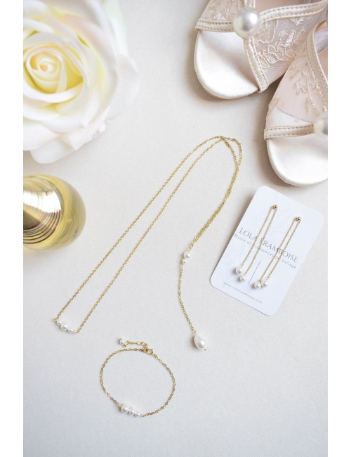 Collier de dos Léa pour la mariée en robe dos nu