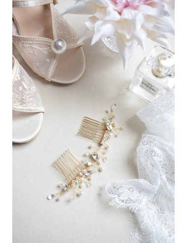 Peigne à cheveux pour la mariée modèle Précieuse, style glam chic
