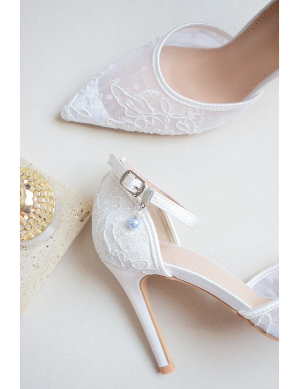 ''Quelque chose de bleu'' bijou de chaussure de mariée