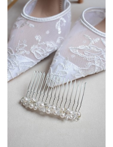 Peigne à cheveux pour la mariée modèle Orphée, en perles et strass