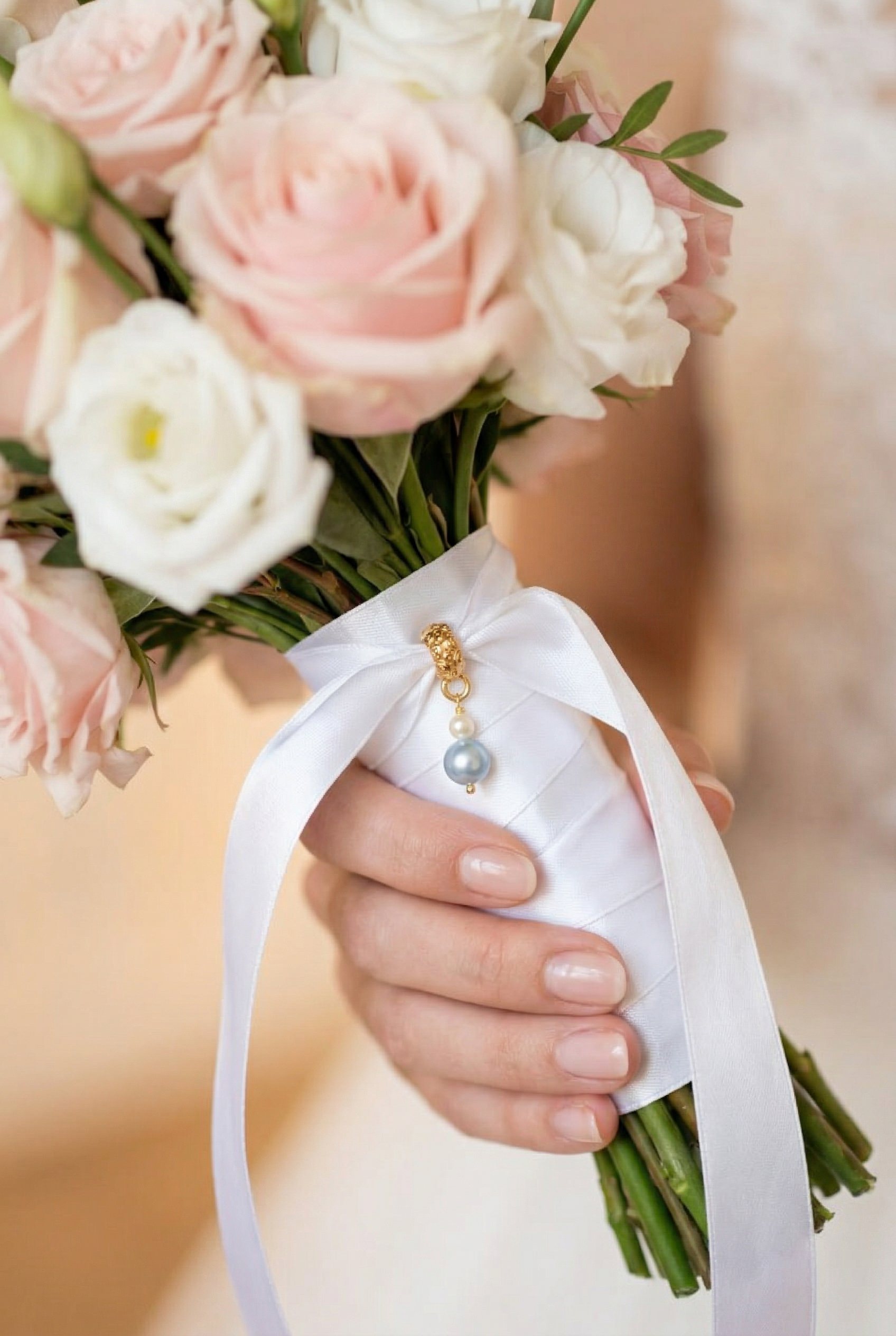 bijou de bouquet de mariage avec des perles