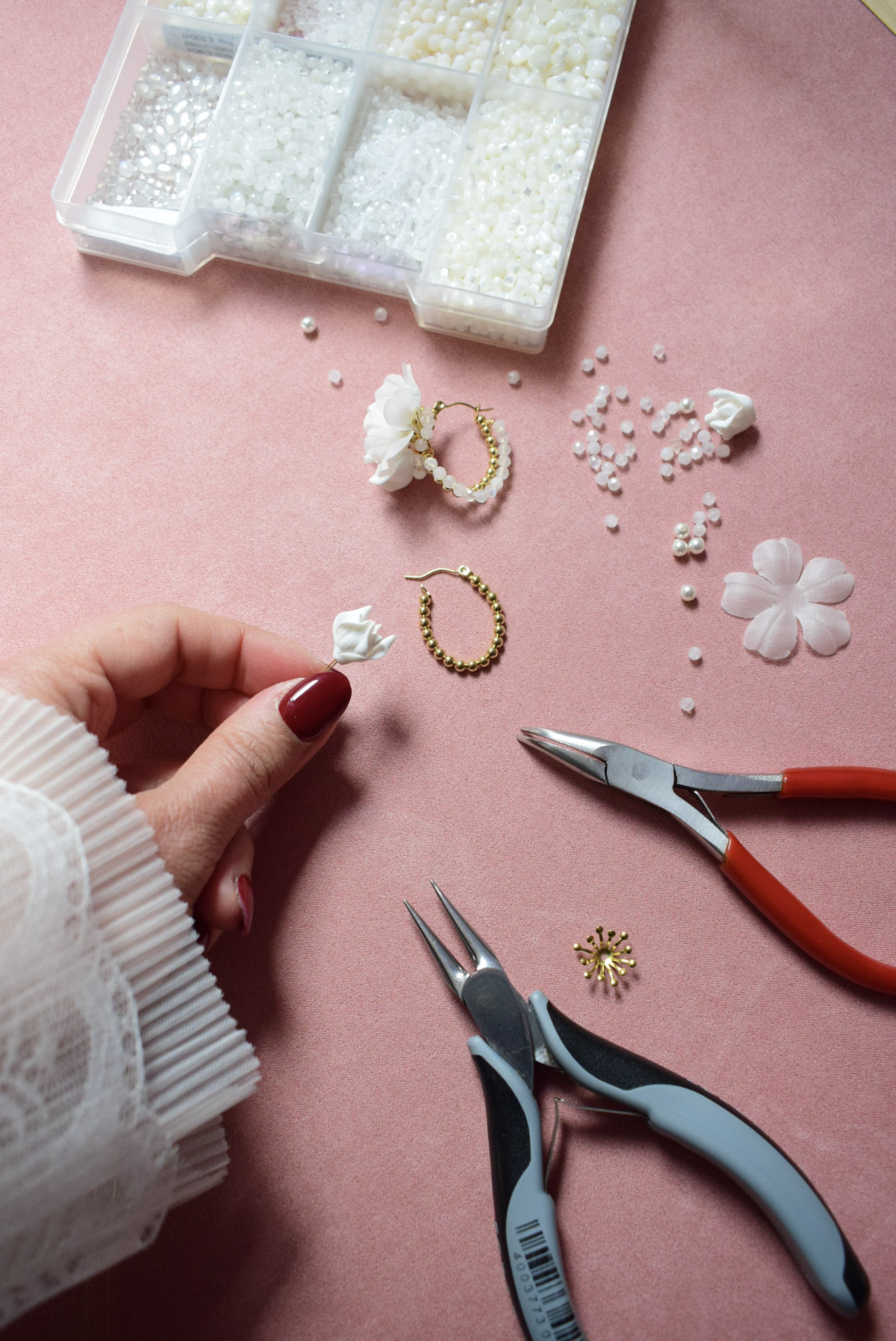 bijoux de mariage Lola framboise creation